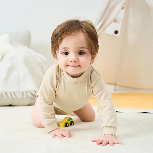 Miniatura 200 de pureborn Mameluco de algodón súper suave para bebés niños y niñas de 0 a 24 meses