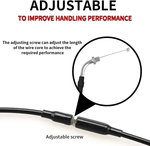 Miniatura 3 de NIBBI Cable de acelerador, cable de acelerador Go Kart de 71 pulgadas, cable universal de acelerador de motocicleta para minicicleta, Yamaha, Negro