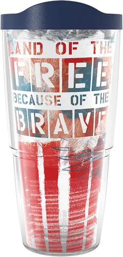 Miniatura 13 de Tervis Vaso aislado de doble pared Home of the Free Because of the Brave Eagle fabricado en Estados Unidos mantiene las bebidas frías y calientes