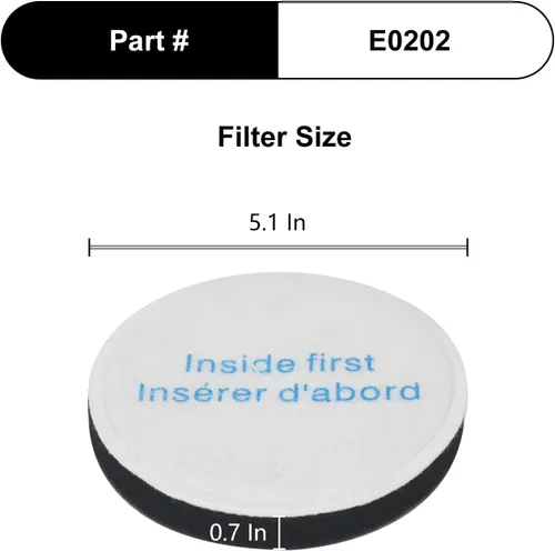 Miniatura 2 de Filtros de repuesto para aspiradora vertical sin bolsa Eureka PowerSpeed, compatible con modelos NEU280, NEU182A, NEU182B, NEU185, NEU186, NEU188