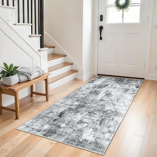 Miniatura 124 de Alfombra antideslizante lavable de 2 x 3 pies - Alfombra suave de pelo bajo para cocina, entrada y dormitorio - Tapete moderno para puerta