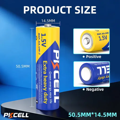 Miniatura 3 de PKCELL Paquete de 20 pilas AA, baterías dobles A, batería de carbono de alto rendimiento de 1.5 V para velas LED, reloj, mandos remotos, linternas