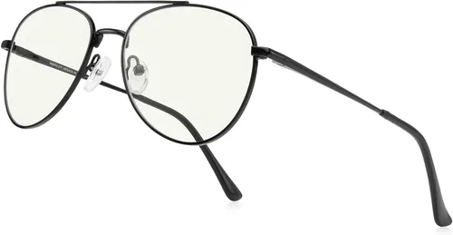 Lentes de lectura de aviador para hombres y mujeres, lentes de bloqueo de luz azul, patillas de primavera