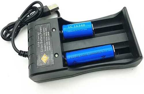 Miniatura 4 de Cargador de batería 18650 SJZBIN 2 Bay Fast 18650 Cargador de batería con enchufes USB para batería de litio 18650 18490 18350 17670 17500 16340