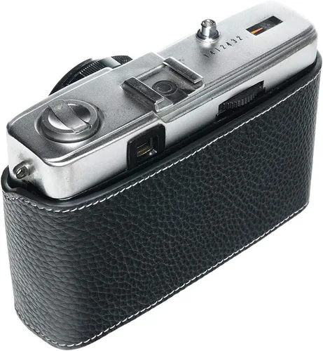Miniatura 8 de Trip 35 - Funda de piel auténtica hecha a mano para cámara Olympus Trip 35 con correa de mano (negro)
