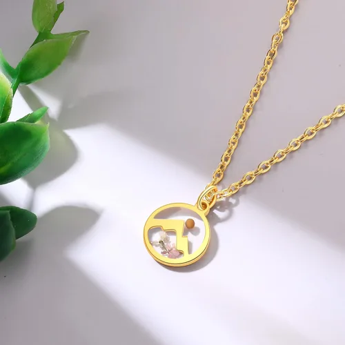 Miniatura 46 de Forget-Me-Not and Queen Anne's Lace Pressed Wildflower Necklace Birth Month Real Flower Necklace Gold/Silver Pressed Flower Jewelry