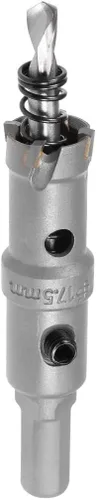 Miniatura 28 de Sierra de agujero TCT de 0.551 in, 9/16 pulgadas de diámetro de corte de carburo de tungsteno, abridor de agujeros con punta de carburo