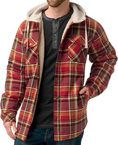 Miniatura 4 de Legendary Whitetails Men's Camp Night Berber Lined Hooded Flannel Shirt Jacket