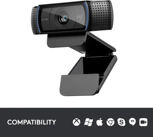 Miniatura 14 de Cámara web HD Pro C920 Logitech, visualización panorámica 1080P videollamadas y grabación, Negro