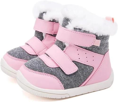 Miniatura 72 de BMCiTYBM Botas de nieve de invierno para bebés y niños pequeños, de piel sintética, cálidas, antideslizantes, zapatos para primeros pasos