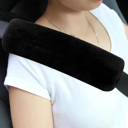 Miniatura 24 de Amooca Funda universal para cinturón de seguridad de piel sintética suave para automóvil, camión, SUV, avión, almohadilla para cinturón de seguridad