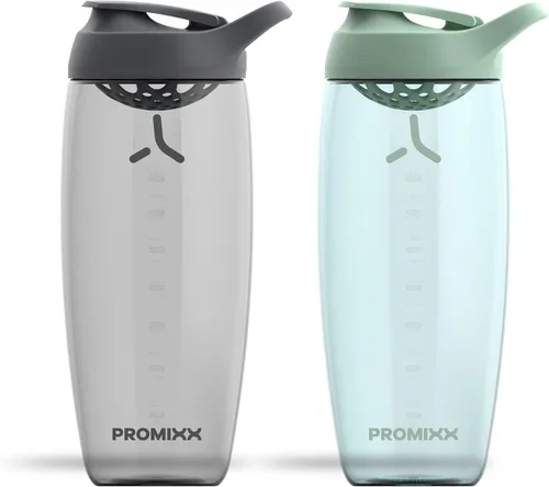 Miniatura 17 de Promixx Pursuit - Botella mezcladora de proteínas, botella deportiva prémium para mezclas de proteínas y batidos de suplementos, vaso mezclador