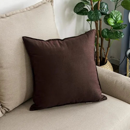 Miniatura 26 de Jeanerlor - Funda de cojín sólida de lino y algodón para decoración, de 18x18 pulgadas, funda de almohada especial para sofá, cama, silla