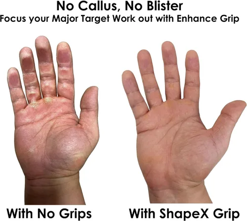 Miniatura 2 de ShapeX Agarre de mano para hombres y mujeres, correas de levantamiento de pesas para peso muerto, repuesto para Versa, Crossfit Grips - Correa