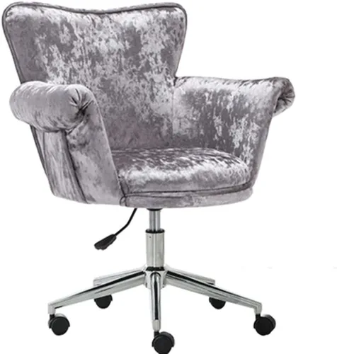 Miniatura 8 de YYDS Silla de estudio para juegos con reposabrazos fijos, silla de computadora para dormitorio y sala de estar, silla giratoria para oficina y Azul