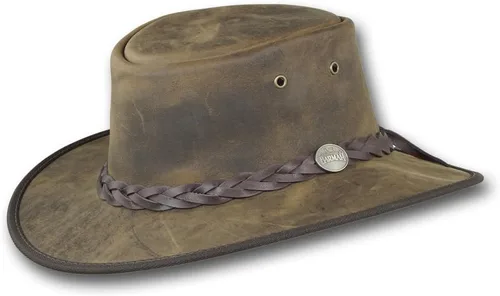 Barmah Hats Sombrero plegable de cuero Bronco - Artículo 1060