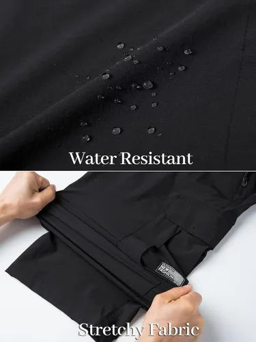 Miniatura 6 de MAGCOMSEN Pantalones cortos de entrenamiento para hombre, de secado rápido, 34, pantalones capri con bolsillos con cremallera, pantalones cortos