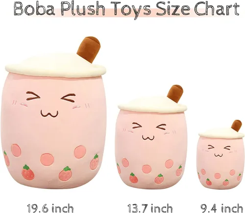 Miniatura 6 de VHYHCY - Lindo cojín de peluche Boba, peluche en forma de taza de té con burbujas, almohada de peluche en forma de taza de té con leche, almohada