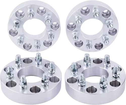 Miniatura 15 de 2 unidades de adaptadores de rueda 6x135 a 6x5.5 de 1 pulgada con pernos 14x2 compatibles con Ford 6 Lug 6x135 a 6x139.7 para 2004-2014 F150
