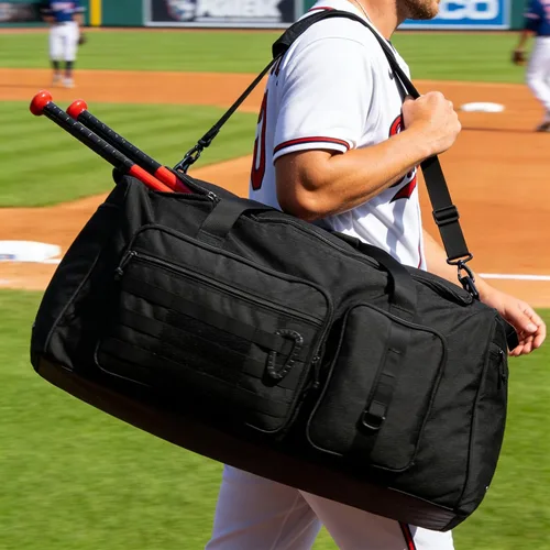 Miniatura 2 de Bolsa de deporte de béisbol extragrande de 120 litros para adultos, sóftbol, gimnasio, con compartimento para zapatos, bolsa de equipo de bate