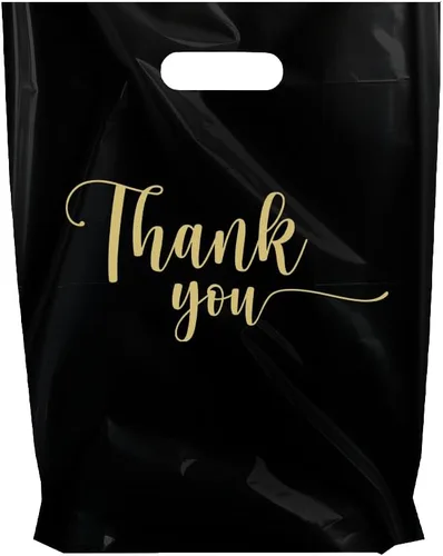 Miniatura 15 de BOLSAS DE ALMACENAMIENTO PARA TIENDA DE MERCANCÍAS "GRACIAS", diferentes tamaños 12 x 15 cm, 15 x 20 cm, 20 x 30 cm de 1,25 mm. Paquetes de Negro