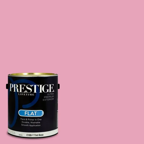 Miniatura 26 de Prestige Paints E100-T-SW6591 Pintura exterior e imprimación en uno, 1 galón, plano, combinación comparable de Sherwin Williams Amaryllis, 1 galón