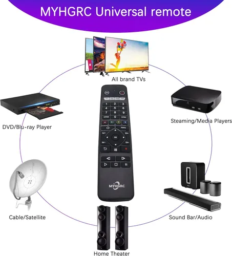 Miniatura 3 de Control remoto universal para todos los televisores/DVD/Reproductor de Blu-ray/VCR/Combo/CBL/Reproductor de medios de transmisión de audio y más