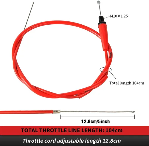 Miniatura 2 de NIBBI Empuñadura de acelerador giratorio, empuñaduras para bicicleta de tierra con cable de acelerador y empuñadura de manillar para bicicleta pit