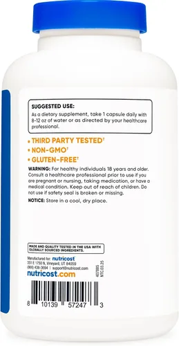 Miniatura 4 de Nutricost Eleuthero siberiano 500 mg, 240 cápsulas (2 botellas) - Eleutherococcus Senticosus - Sin gluten y sin OMG