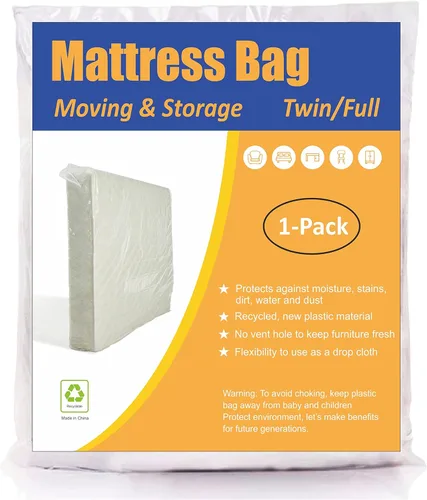 Bolsa para colchón ComfortHome para mudanza y almacenamiento, tamaño individual y doble, 1 unidad
