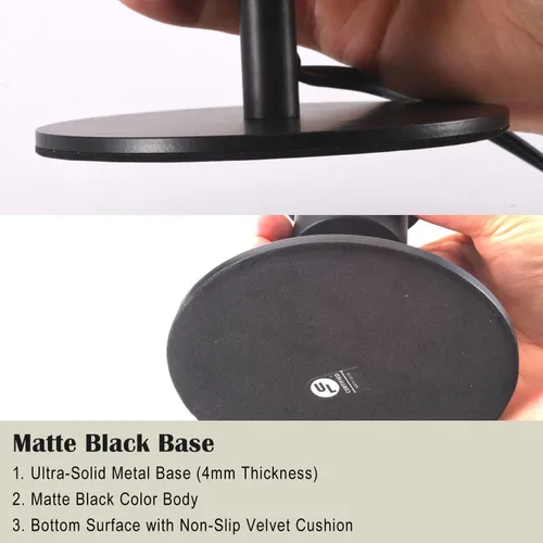 Miniatura 7 de Lámpara de mesa de cristal de mediados de siglo,Lámpara de escritorio regulable,Bombilla LED incluida,Cambio de color RGB remoto,Vidrio acanalado