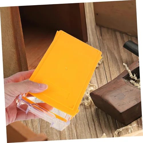 Miniatura 6 de Caja organizadora de cajones de escritorio modular apilable con múltiples contenedores de almacenamiento de plástico amarillo compacto