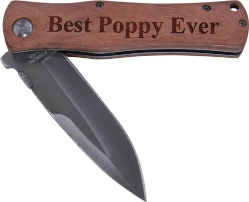 Miniatura 5 de Best Poppy Ever - Cuchillo de bolsillo plegable, gran regalo para el día del padre, cumpleaños o regalo de Navidad para papá, abuelo, abuelo, papá
