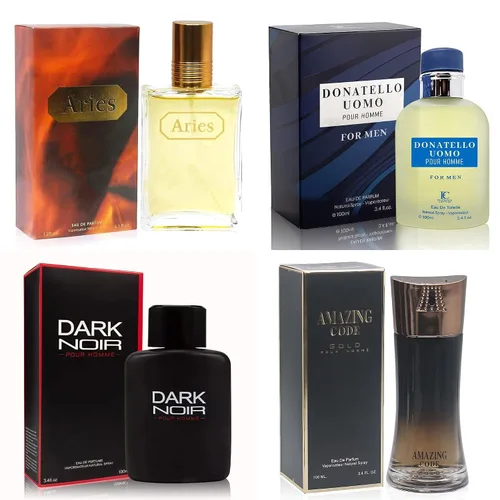 Miniatura 16 de AFLUXE Colonia para hombre Set 4 conjuntos combinados (717SexyM/BlueD Paris/AQUA CEO/Versátil) Eau De Parfume/Toilette Spray Natural cada 100ML