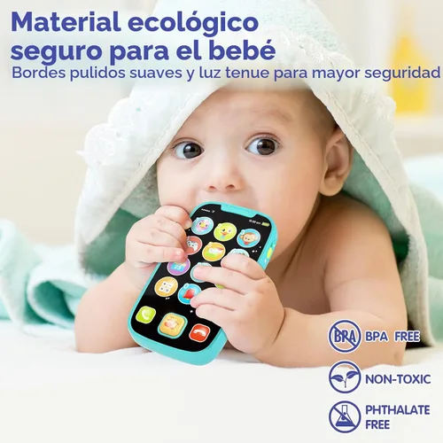 Miniatura 5 de Juguetes para niños de 1 año, 15 funciones, juguetes de niño de 1 año para niños de 1 año, teléfono de juguete para bebés, juguetes para bebés de 12