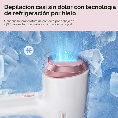 Miniatura 5 de Ubroo Dispositivo de depilación láser IPL, energía 21J, reducción del 96% de cabello, enfriamiento de hielo a 41°F para mujeres y hombres, axila