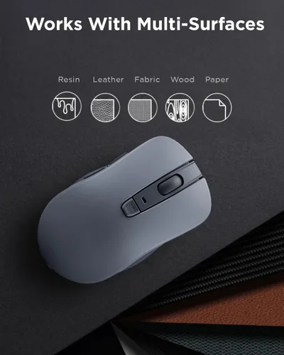 Miniatura 6 de Lenovo Ratón recargable USB-C silencioso (WL500) - Botones silenciosos, recargable USB-C, agarre ambidiestro, DPI ajustable - Receptor
