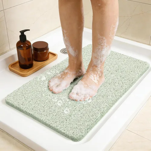 Miniatura 40 de Joyhalo Tapete de ducha antideslizante, de secado rápido, para ducha, bañera, baño, hogar, 24 x 24 pulgadas, color aguamarina