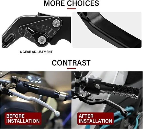 Miniatura 5 de Motorcycle Brake Clutch Levers Handle Hand Grips for YH FZ8 FZ-8 2010-2018