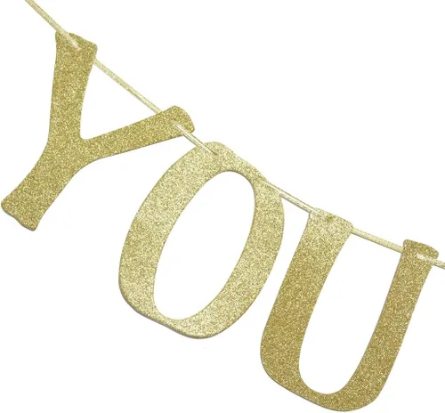 Miniatura 2 de You Got This Banner - Decoración dorada con purpurina para el hogar, oficina, guardería, dormitorio de los niños, sala de juegos, decoración de pared
