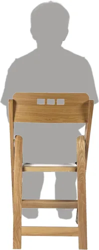 Miniatura 9 de Silla plegable de madera con asiento acolchado, asientos comerciales apilables para eventos en interiores y exteriores, fiestas, bodas, banquetes