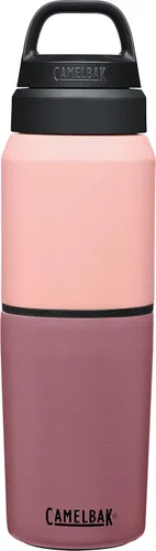 Miniatura 14 de CamelBak MultiBev - Botella de agua con aislamiento de acero inoxidable y taza de viaje Rosa Terracota/Rosa Camelia