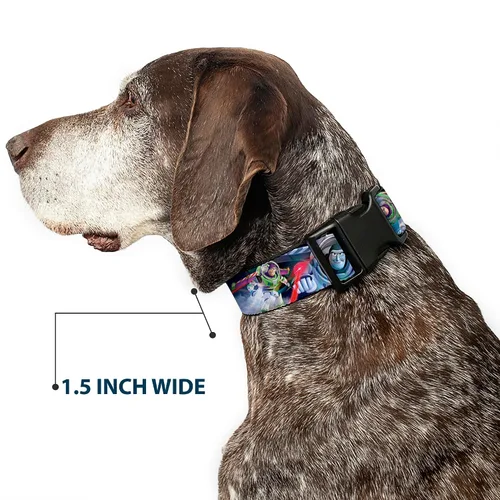 Miniatura 7 de Buckle-Down Buzz Lightyear Action - Collar de clip de plástico apilado, 1 pulgada de ancho, se adapta a cuello de 9 a 15 pulgadas, pequeño