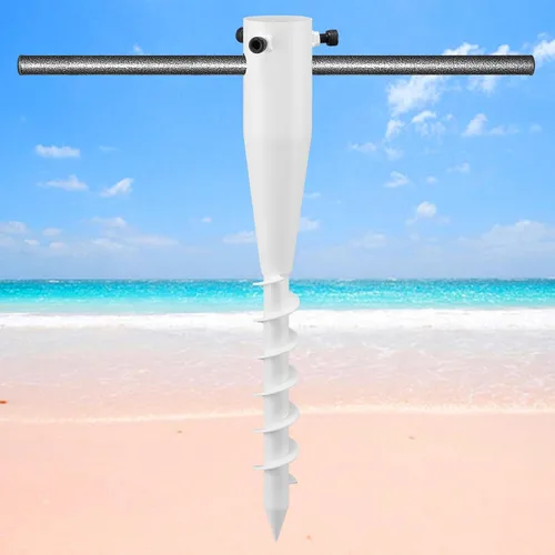 Miniatura 9 de Ancla de arena para sombrilla, ancla de arena de acero resistente sin excavación para playa, soporte de sombrilla resistente al viento