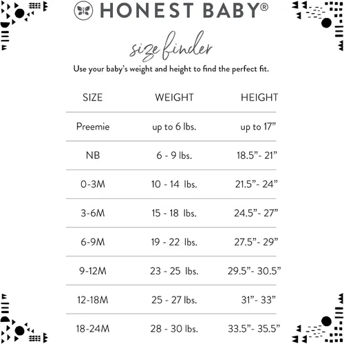 Miniatura 5 de HonestBaby Body de una pieza de manga corta para bebé 100% algodón orgánico (paquete de 5)