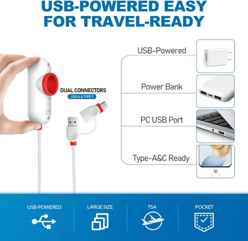 Miniatura 2 de VMstr Paquete de 15 bolsas de almacenamiento al vacío de viaje con bomba USB, sello de embalaje al vacío para equipaje y maleta, ahorro de espacio