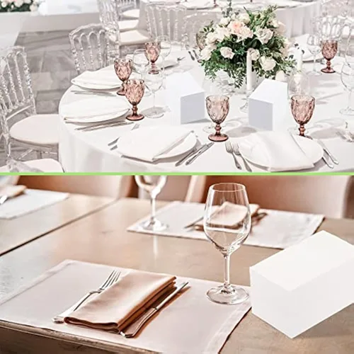 Miniatura 5 de Servilletas desechables para baño, servilletas blancas desechables para cena, toalla de papel para invitados, toallas de mano suaves y absorbentes