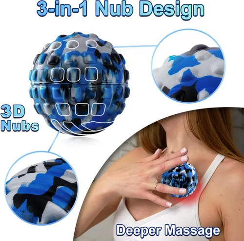 Miniatura 4 de Bola de Masaje de Tejido Profundo para Ejercicio y Recuperación - Certificación SGS - Se enfoca en Espalda, Hombros, Piernas y Pies - Alivia Nudos