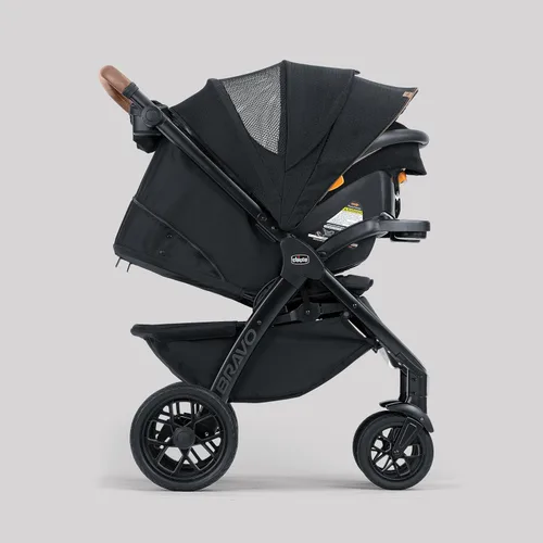 Miniatura 2 de Sistema de viaje Chicco Bravo Primo ClearTex Trio, cochecito plegable Chicco Bravo Primo con asiento de automóvil infantil Chicco KeyFit Max Zip