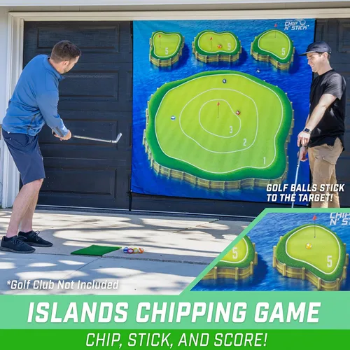 Miniatura 2 de The Original GoSports Chip N' Stick - Choose Classic, Darts or Islands - Giant Golf Games with Balls and Chipping Mat